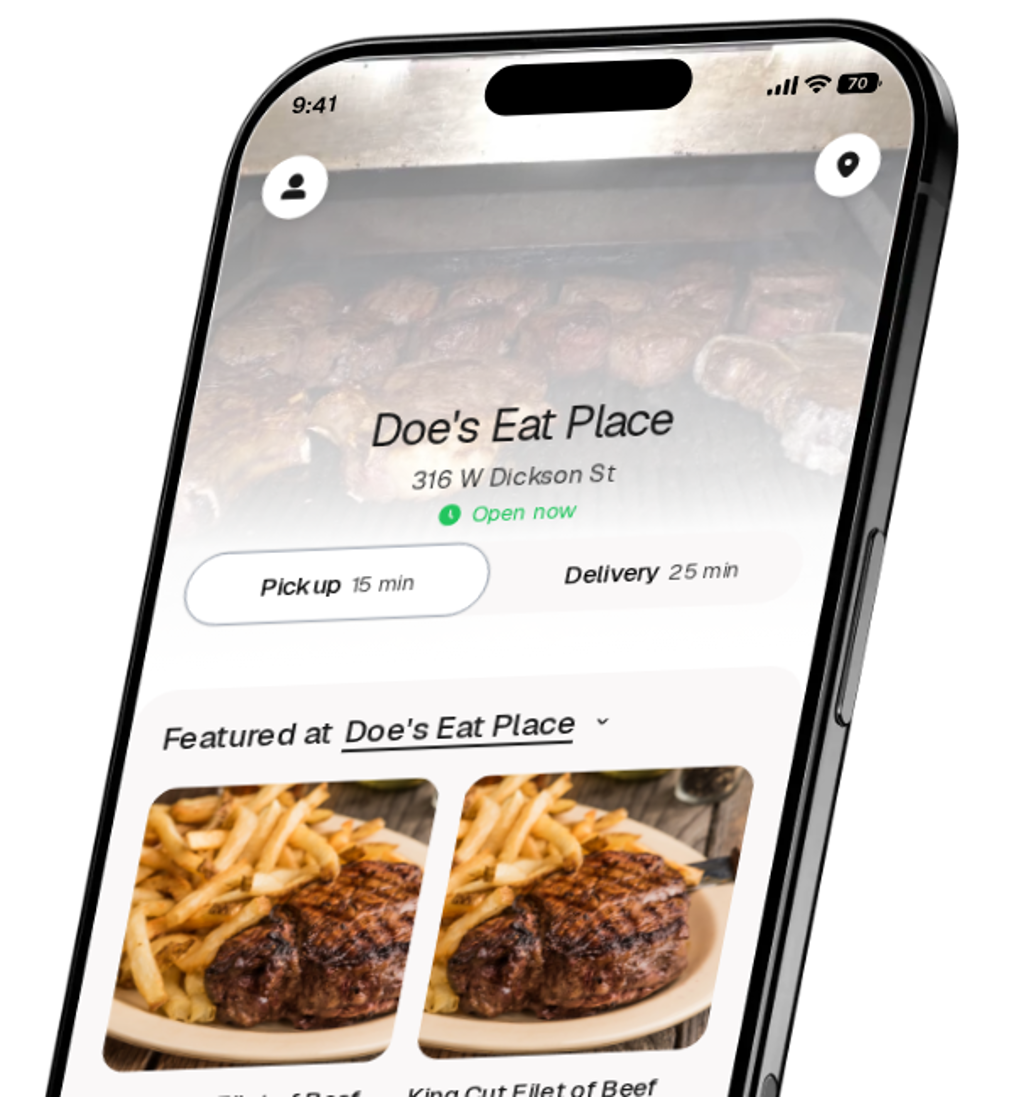 Doe's Eat Place app preview