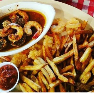 Gulf Shrimp Dinner 1/2 & 1/2